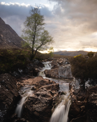 Etive mor waterfall