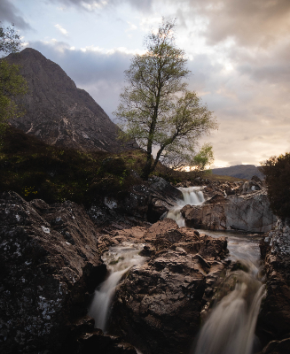 Etive mor waterfall